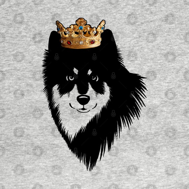 Finnish Lapphund Dog King Queen Wearing Crown by millersye
